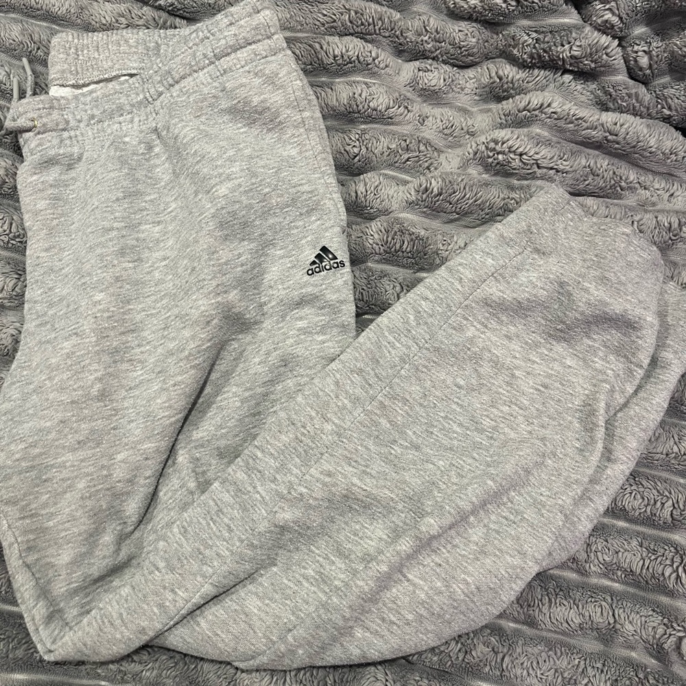 Adidas Gray Fleece Jogger Pants